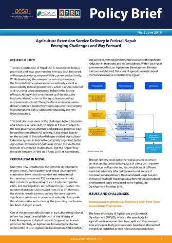 Agriculture Extension Service Delivery in Federal Nepal-1