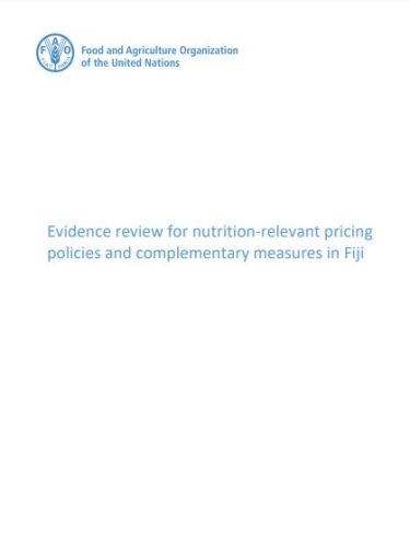 Evidence review for nutrition-relevant pricing policies and complementary measures in Fiji
